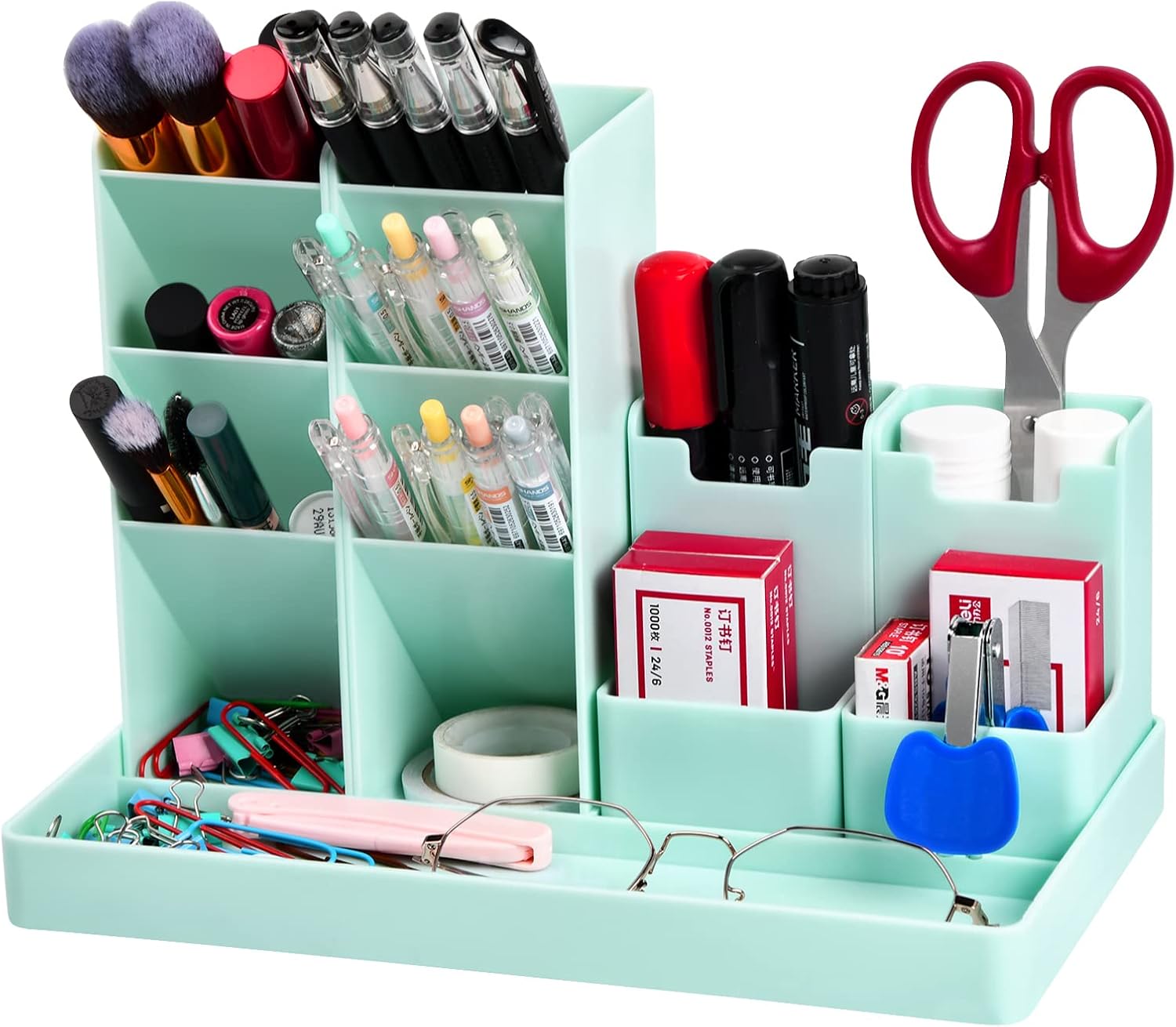 Stiftehalter Groß Schreibtischorganizer aus Plastik Stifteköcher Grün ...